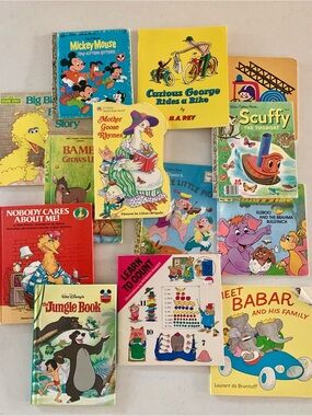 Vintage Children’s Book Lot (14) - Sesame Street, Disney, Curious George & more